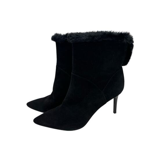 **Nine West Women's Fhani Stiletto Heel Ankle Boots Black Size 9.5 Suede Dressy - Picture 5 of 10